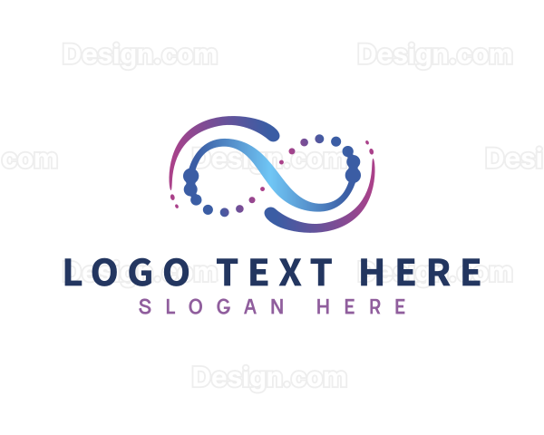 Dots Infinity Loop Logo