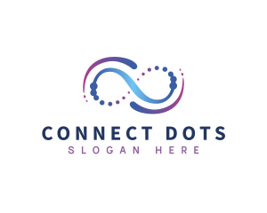 Dots Infinity Loop logo design