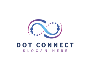 Dots Infinity Loop logo design