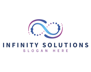 Dots Infinity Loop logo design