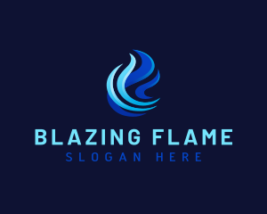 Torch Fire Flame logo design