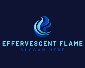 Torch Fire Flame logo design