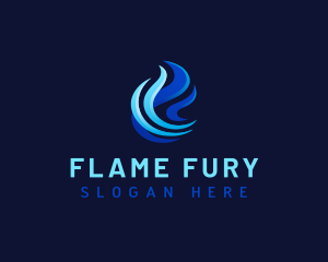 Torch Fire Flame logo design