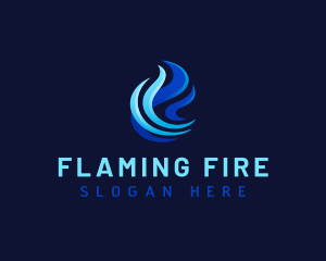 Torch Fire Flame logo design