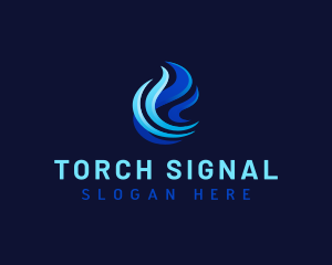 Torch Fire Flame logo