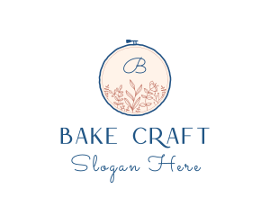 Floral Embroidery Handicraft logo design