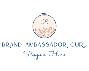 Floral Embroidery Handicraft logo design