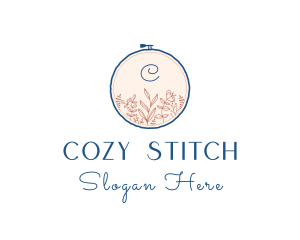 Floral Embroidery Handicraft logo design