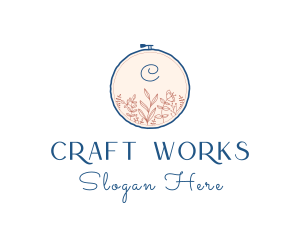 Floral Embroidery Handicraft logo