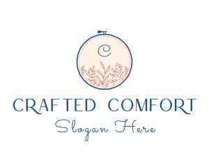 Floral Embroidery Handicraft logo design