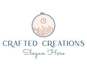 Floral Embroidery Handicraft logo