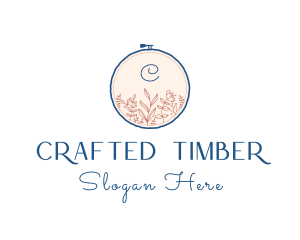 Floral Embroidery Handicraft logo design