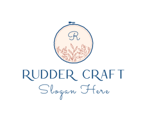 Floral Embroidery Handicraft logo design