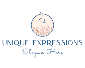 Floral Embroidery Handicraft logo design