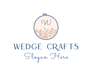 Floral Embroidery Handicraft logo design