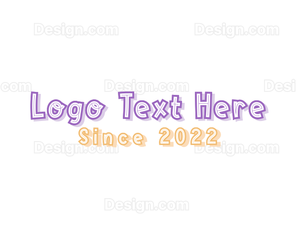 Children Playful Wordmark Logo