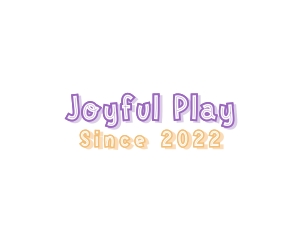 Children Playful Wordmark logo design