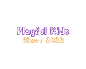 Children Playful Wordmark logo design