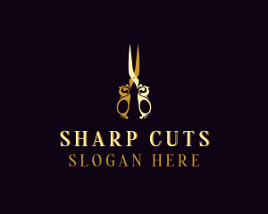 Stylish Scissors Shears logo