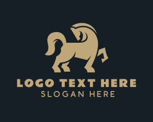 Gold Premium Horse logo