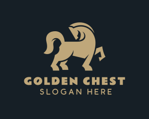 Gold Premium Horse logo design