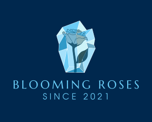 Frozen Ice Rose logo design