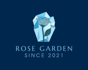 Frozen Ice Rose logo design