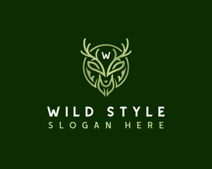 Wild Reindeer Antler logo design