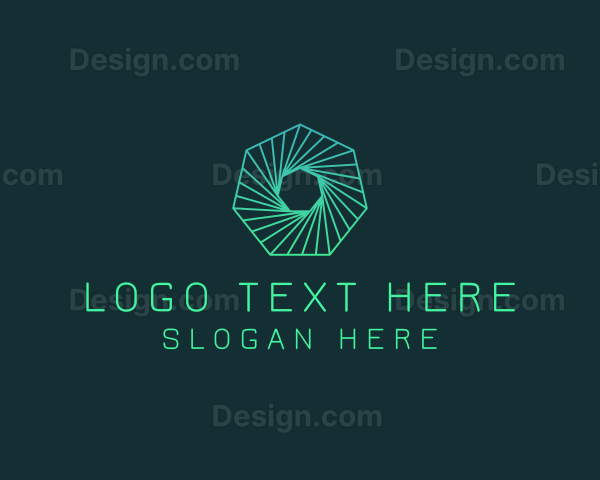 Modern Geometric Heptagon Logo