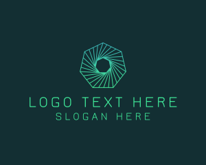Modern Geometric Heptagon  logo