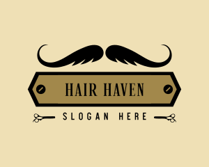 Barber Hair Moustache logo