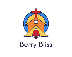 Geometric Church Bell logo design