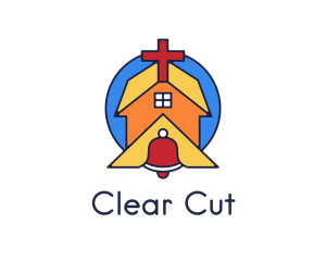 Geometric Church Bell logo design