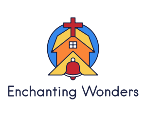 Geometric Church Bell logo design