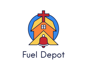 Geometric Church Bell logo design