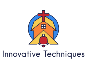 Geometric Church Bell logo design