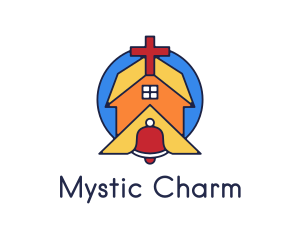 Geometric Church Bell logo design