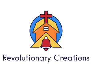 Geometric Church Bell logo design