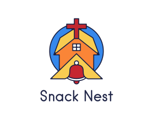 Geometric Church Bell logo design