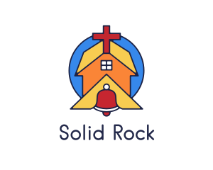 Geometric Church Bell logo design