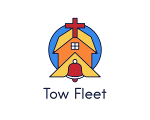 Geometric Church Bell logo design