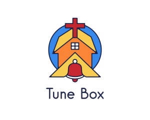 Geometric Church Bell logo design