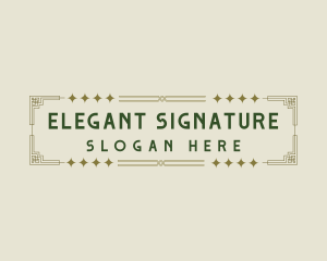 Elegant Art Deco logo design