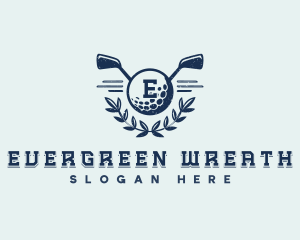 Golf Sports Wreath logo design