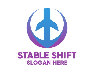 Airplane Cargo Service  logo design