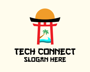 Japanese Shrine Beach  Logo