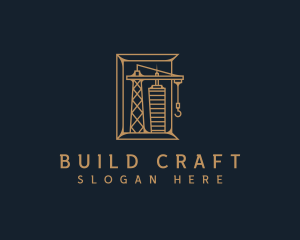 Construction Crane Building logo design