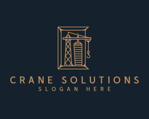 Construction Crane Building logo