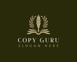 Quill Pen Book logo design