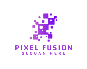 Pixel Technology Software logo design